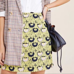 Anthropologie pattern mini skirt
